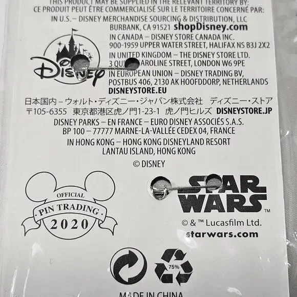 Disney Star Wars Buttons Set Of 3 Collectible Pin Button Vader BB-8 Death Star - Picture 3 of 3